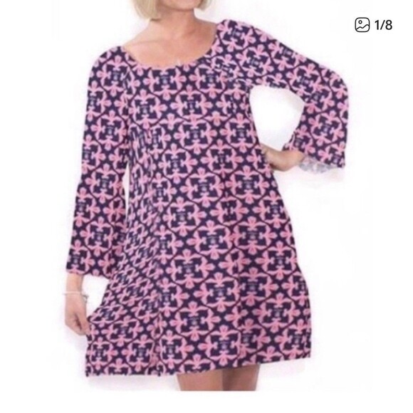 Simply Southern Dresses & Skirts - Women’s Simply Southern XXL Blue and Pink Beach Dress Resort Wear EUC 2XL